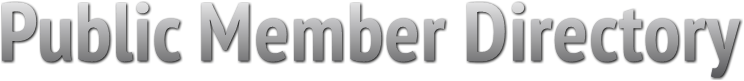 Public Member Directory Public Member Directory